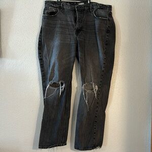 Good 90s black distressed stone washed jeans.